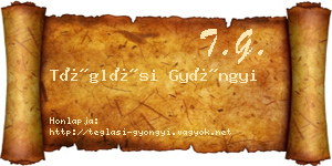 Téglási Gyöngyi névjegykártya